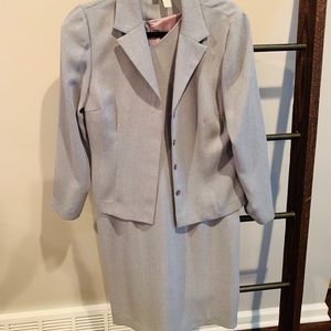 Talbots light blue dress and shirt suit